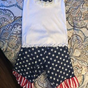 American Flag 2 Piece Cotton Size 6